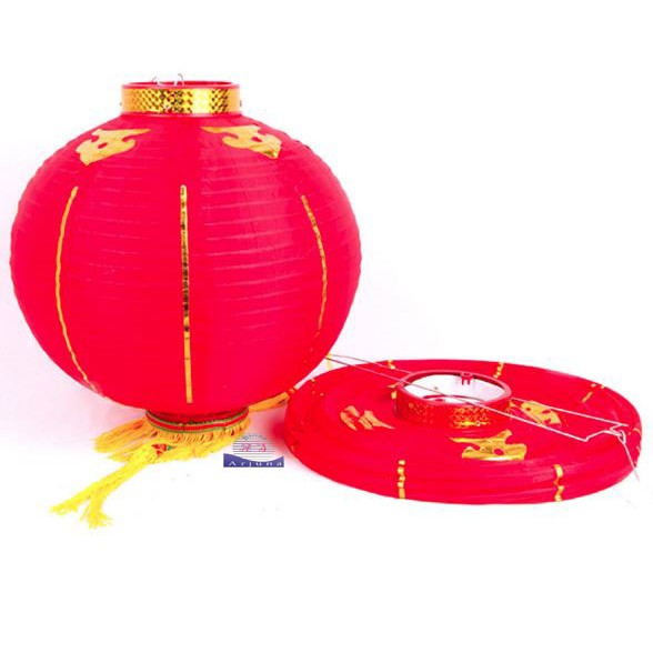 lampion polos kain sutra 20cm 8inch