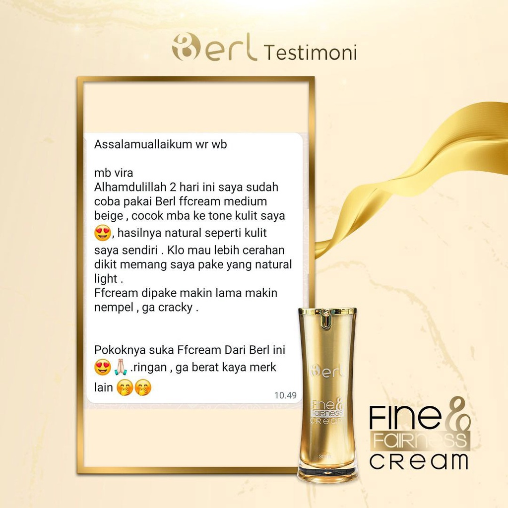 FINE &amp; FAIRNESS CREAM B ERL COSMETICSB ERL FINE &amp; FAIRNESS CREAM (FFC)