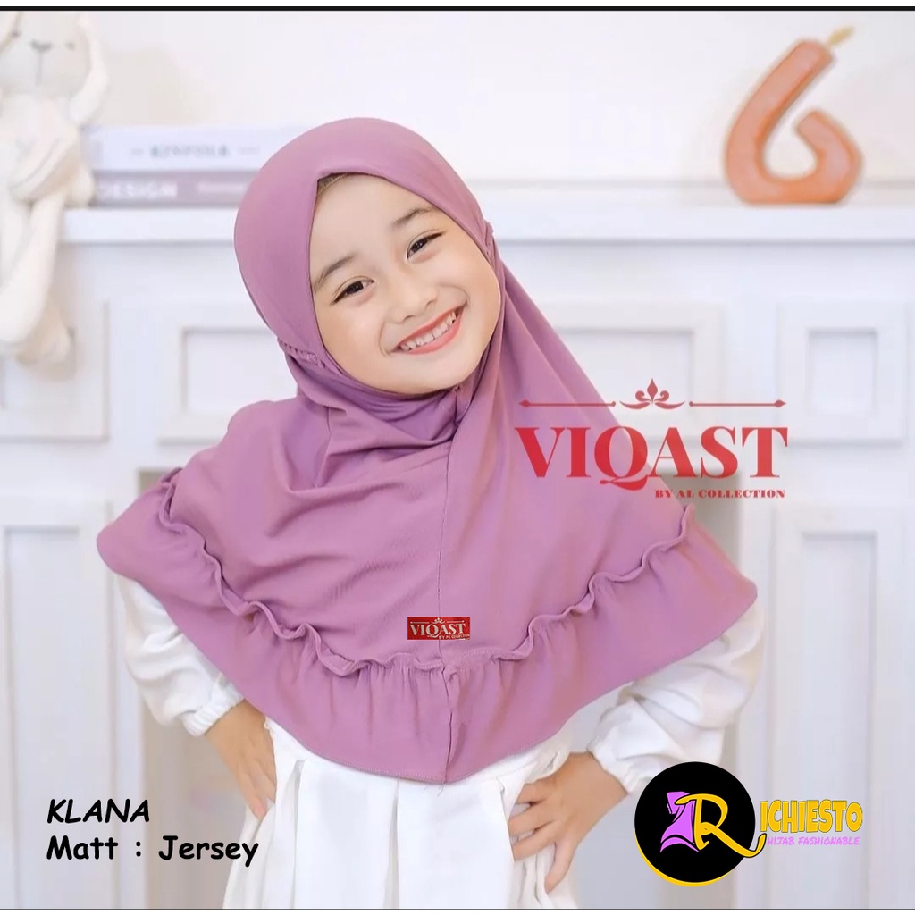 Jilbab Anak Bergo Ropel KLANA Tali Kepang 3-7 Tahun Original Viqast