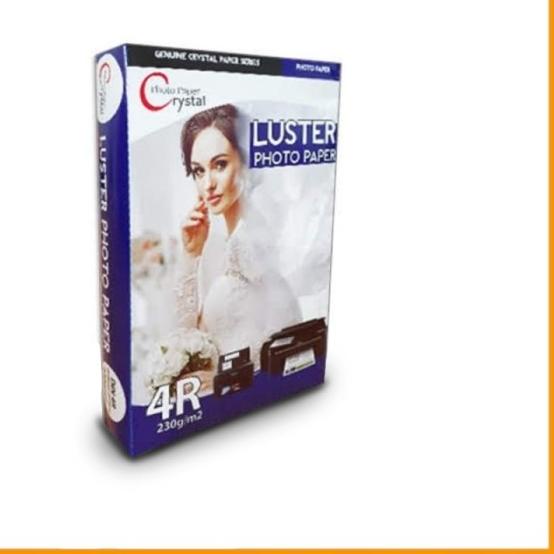 

♖ Crystal Profesional Luster Photo Paper 240g 4R Isi 100 Lbr untuk PM520 ✹