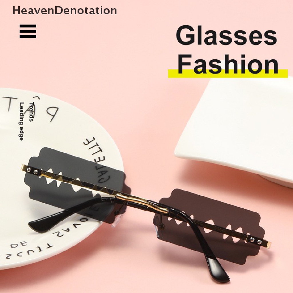 [HeavenDenotation] Fashion Rimless Woman Sunglasses Vintage Unique Frameless Steampunk Eyeglasses