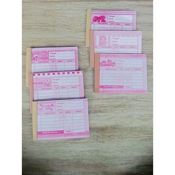

Nota olshop 1/8 murah
