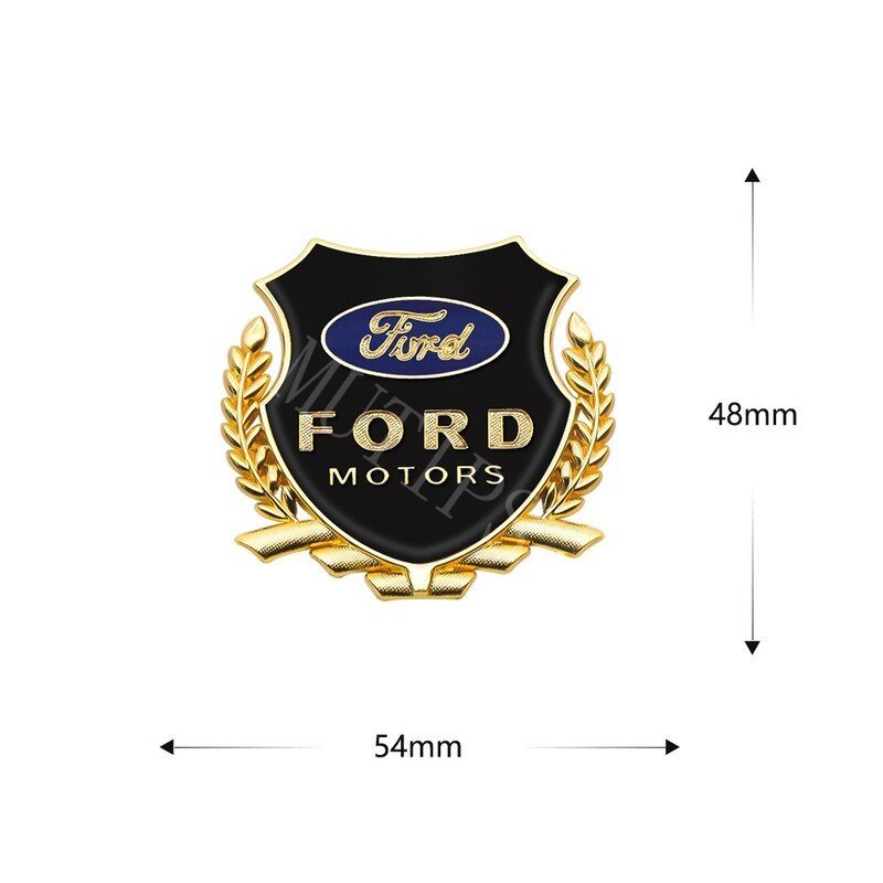 2pcs Stiker Logo 3D Bahan Metal Untuk Mobil Ford Focus Everest Mustang Fiesta Ranger