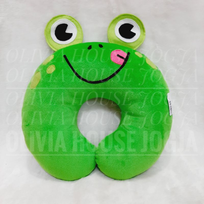 Bantal Leher Katak Hijau Bantal Leher Keroppi