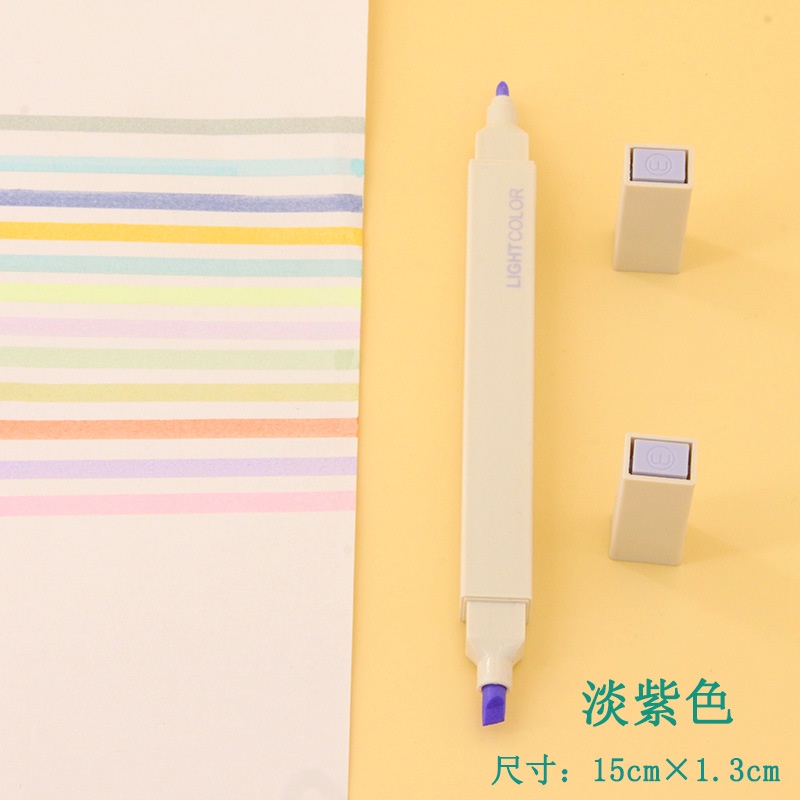 Creative Morandi Highlighter Retro Marker Pen Rough Focus Hand Account Pen Students Stationery Set