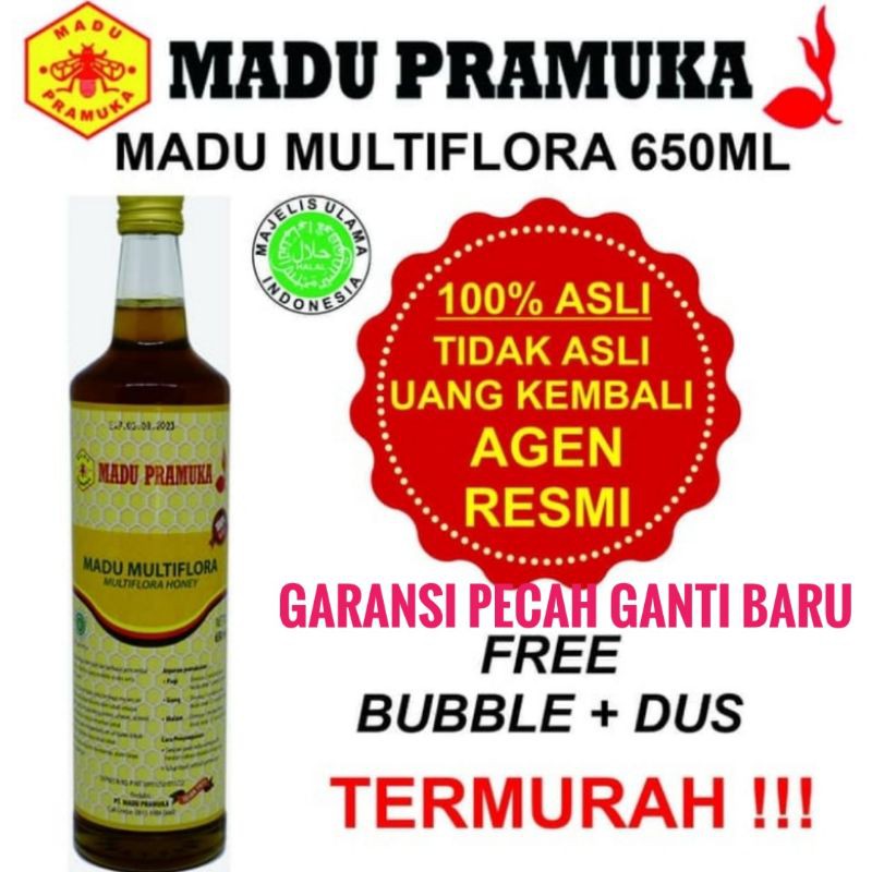 

Madu Pramuka Multiflora 650 ml Asli