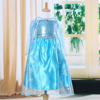 Baju Kostum Frozen  Elsa Gaun  Putri Cosplay Princess Anak  