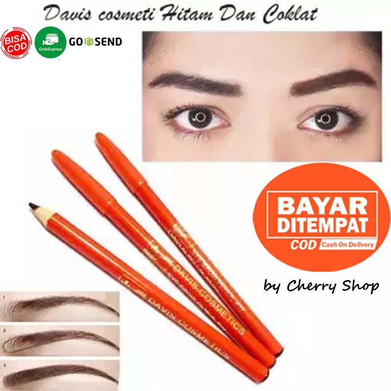 [BPOM] PENSIL ALIS / EYEBROW ORANGE DAVIS BLACK HITAM / COKLAT BROWN / HITAM BLACK CHERRY SHOP