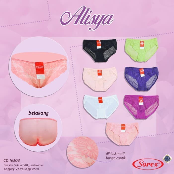 CELANA DALAM WANITA SEMI TRANSPARANT BRUKAT 16295 16303 16294 16279 16308 16331 16349 31639 31641bLACE MURAH