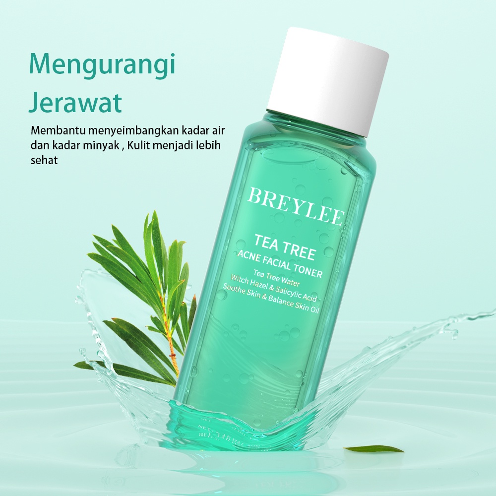 Toner Wajah BREYLEE Tea Tree Acne Facial Toner Melembabkan dan Menyegarkan Wajah