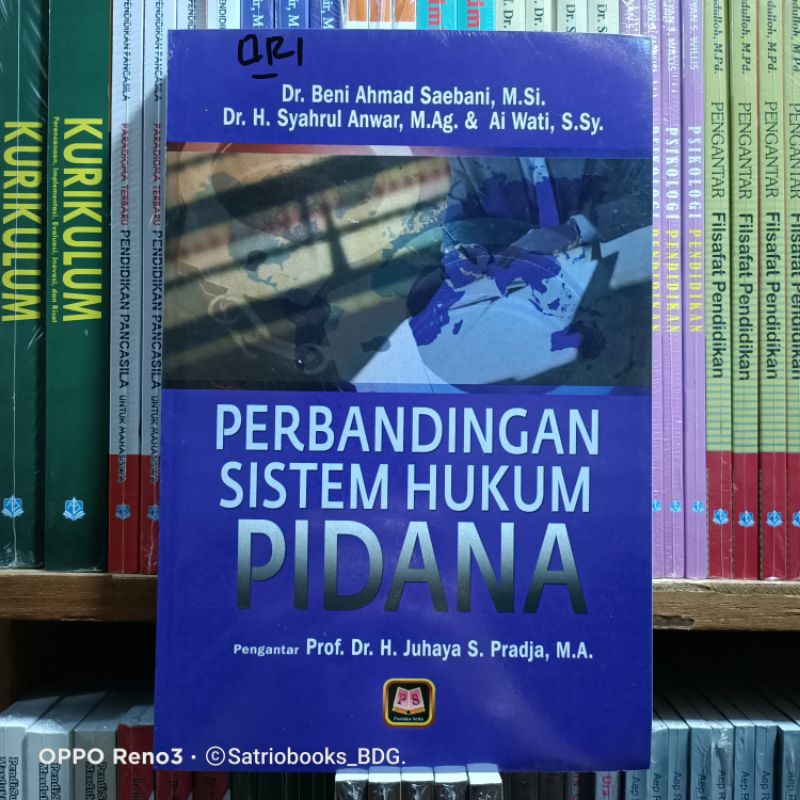 Jual PERBANDINGAN SISTEM HUKUM PIDANA - DR. BENI AHMAD SAEBANI ...