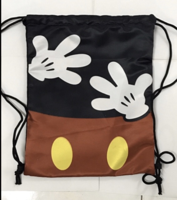 tas ransel anak sekolah serut / sling bag / tas  string sport tk-sd gambar mickey