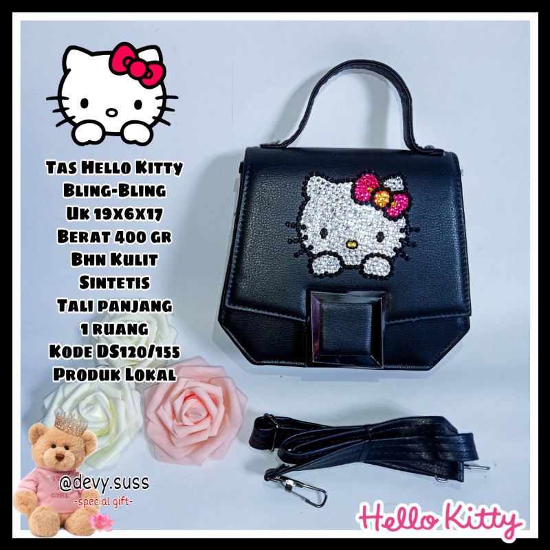 Tas Hello Kitty Bling-Bling Tas Selempang Hello Kitty Tas Fashion Tas Wanita Kado Unik @devy.suss