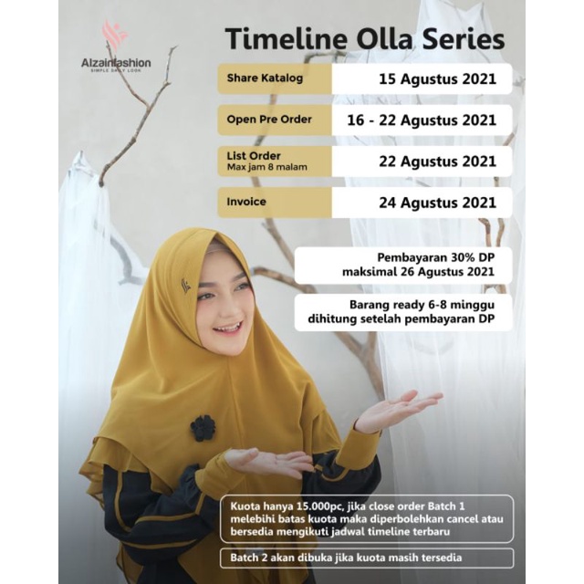 PO Olla Series by Alzainfashion tidak bisa di CO