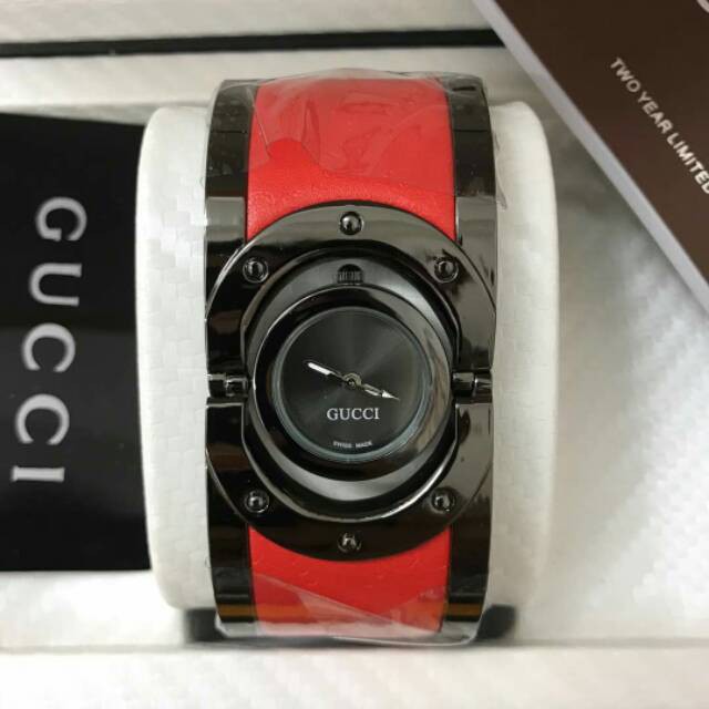 Unik GUCCI GELANG BLACK JAM TANGAN WANITA Diskon