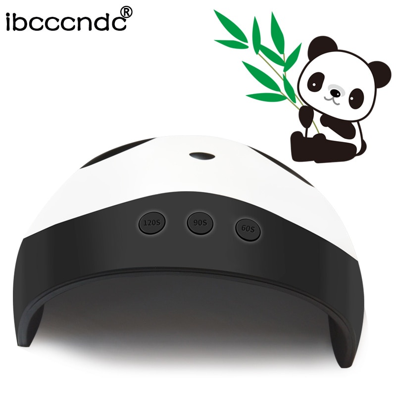 Pengering Kutek Kuku Murah Unik UV LED Panda 36W - Hitam