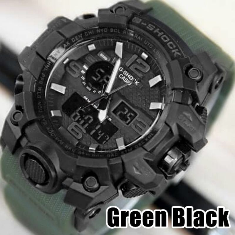 jam tangan pria Casio G-shock GWG1000 tali hijau kw super