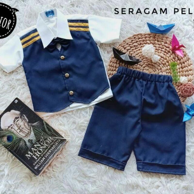 seragam sekolah paut,TK, SD anak cowok,  seragam pelaut