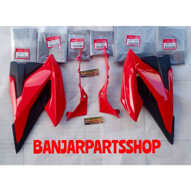 SHROUD CB150R LED V3 MERAH SAYAP TANGKI LUAR CB150R LED V3 COVER TANGKI CB150R LED V3 KAP TANGKI CB1