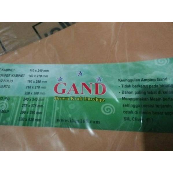 

☊ Amplop Coklat A4 100pcs ➢