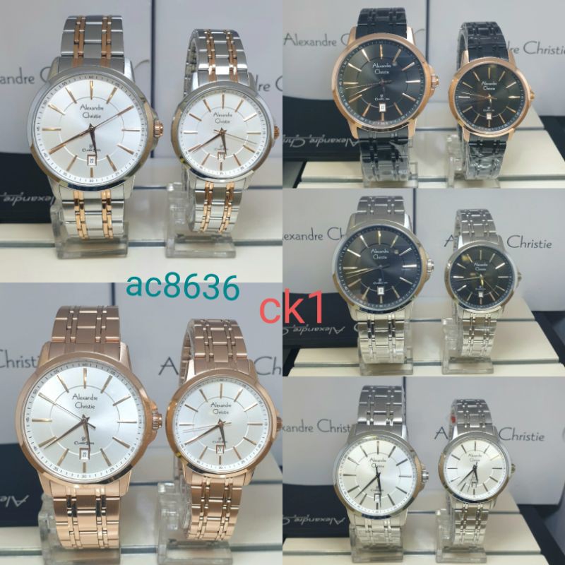 jam tangan couple Alexandre Christie AC8636 ORIGINAL BERGARANSI RESMI