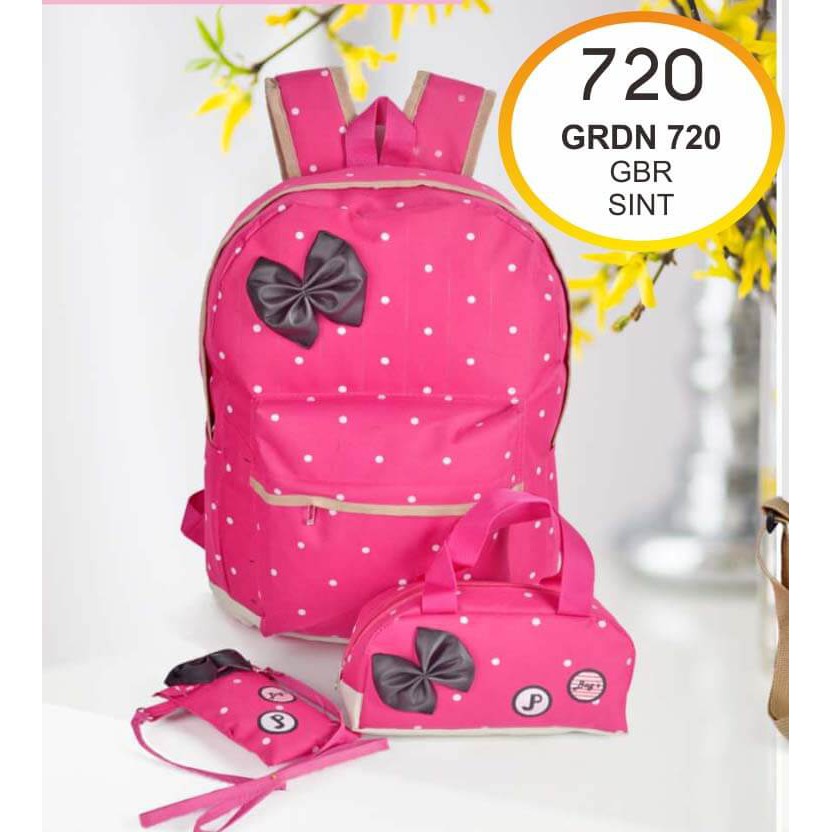 TAS WANITA GIARDINO 11720 SIZE P=45 L=32 T=17 PINK SYNTHETIC