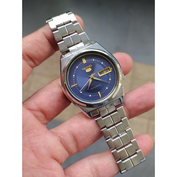 seiko 5 cal 7009 blue dial vintage matic