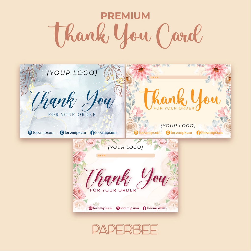 [O] Kartu Ucapan Greeting Card Terimakasih untuk Online Shop / Olshop / Toko Online