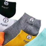 FAYES Kaos Kaki Line Brown / Kaos Kaki Ankle Cute / Kaos Kaki Sepatu Import U16-CONY GRAY