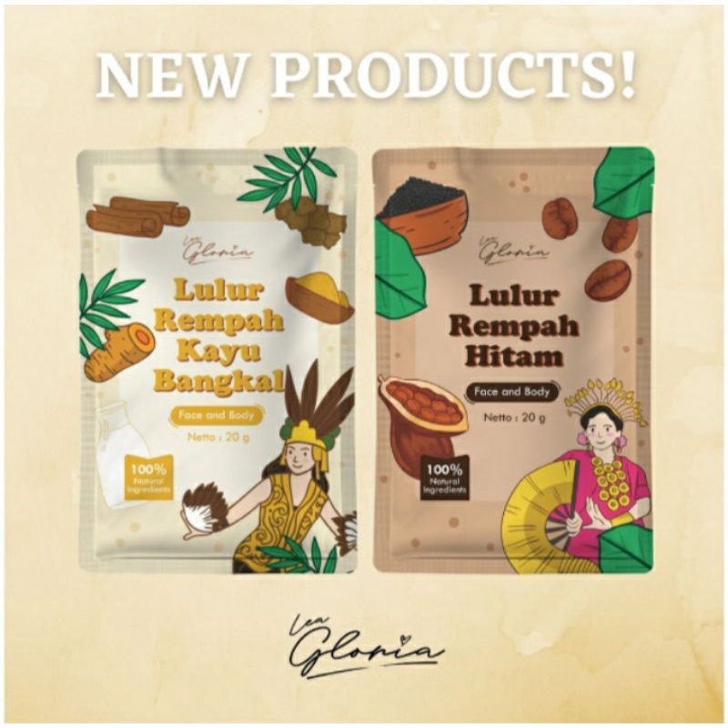 {Beautystuffofficial} ❤️Free Gift❤️ Lea Gloria Lulur Rempah Hitam Dan Kayu Bangkal 20 Gram