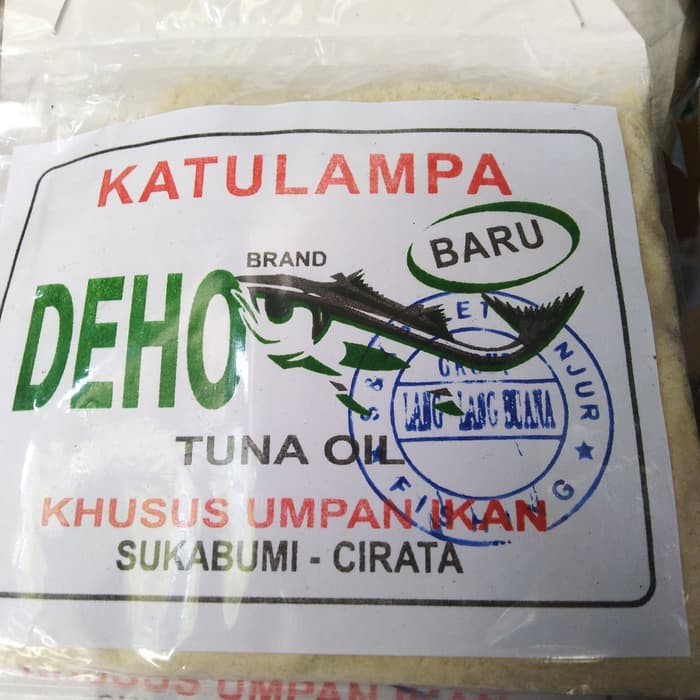 Katulampa deho serbuk tuna oil umpan mancing ikan