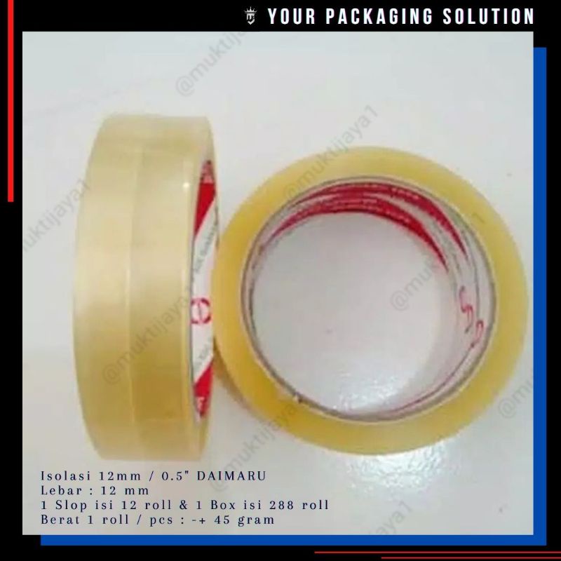

ISOLASI 12MM / 0.5" DAIMARU • LAKBAN ISOLASI