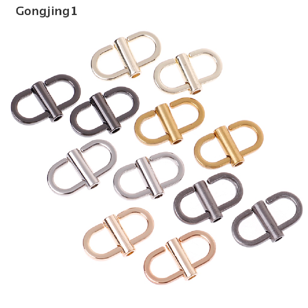 Gongjing1 1 Pasang Strap Rantai Metal Adjustable Aksesoris Tas Bahu Wanita