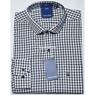 STANLEY ADAMS Kemeja Pria Formal Hitam Lengan Panjang