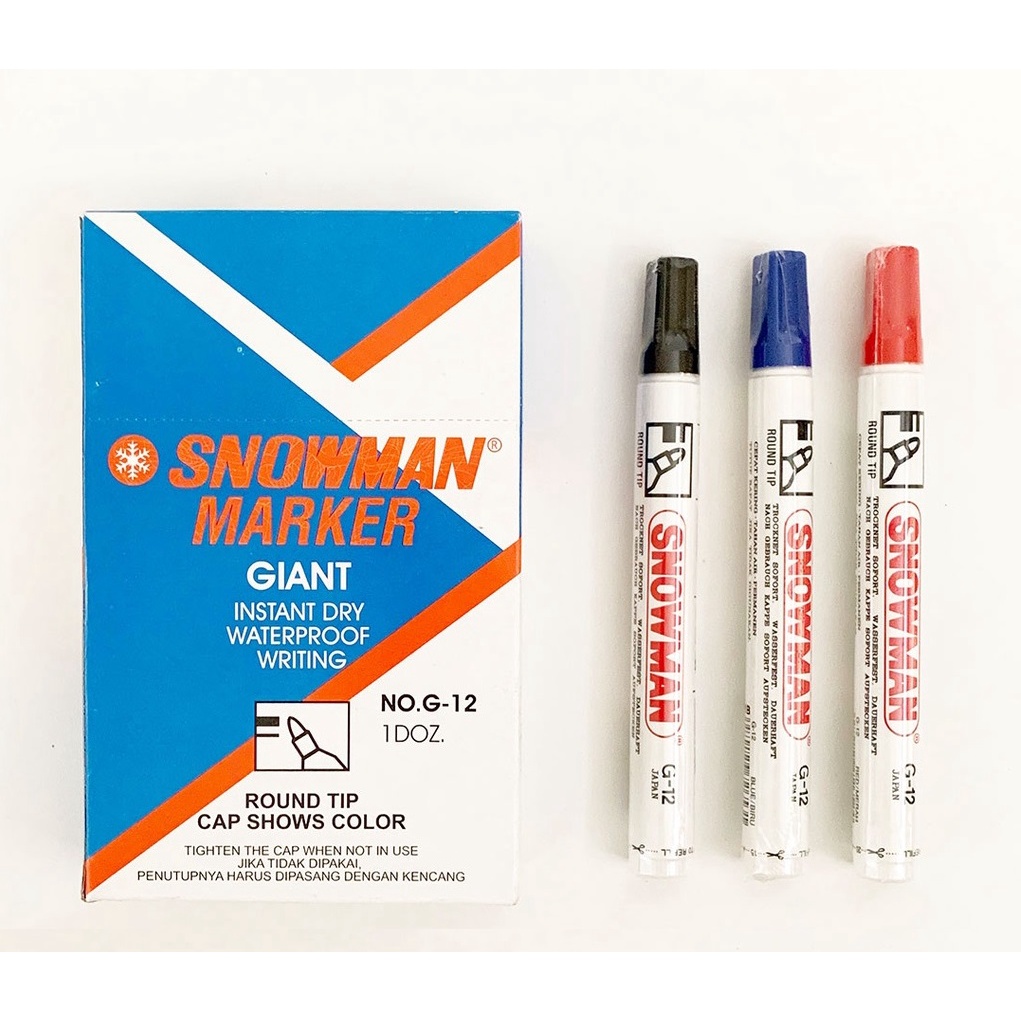 

Spidol Snowman Permanen / Permanent Marker G-12 / G 12