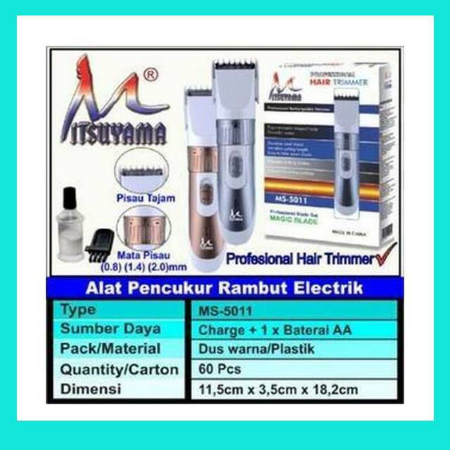 Alat Cukur Rambut &amp; Jenggot MS-5011 Charger MITSUYAMA