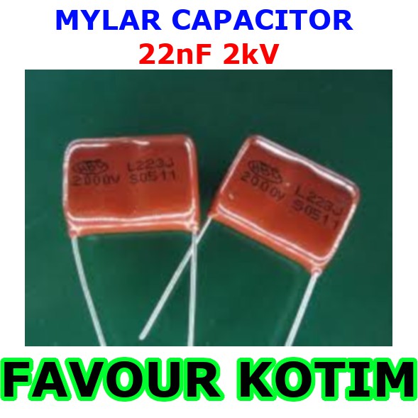 MYLAR CAPACITOR 223 22KP 22NF 2000V 2KV KAPASITOR MILAR FVKOTIM