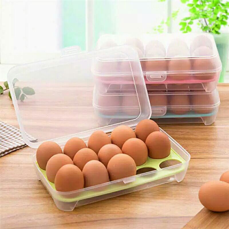 Tempat telur isi 15/kotak telor/Egg storage