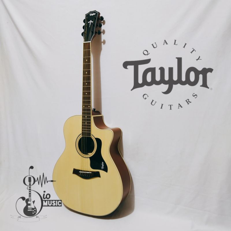 Taylor gitar akustik elektrik tanam besi Terbaru High quality Top premium paket lengkap