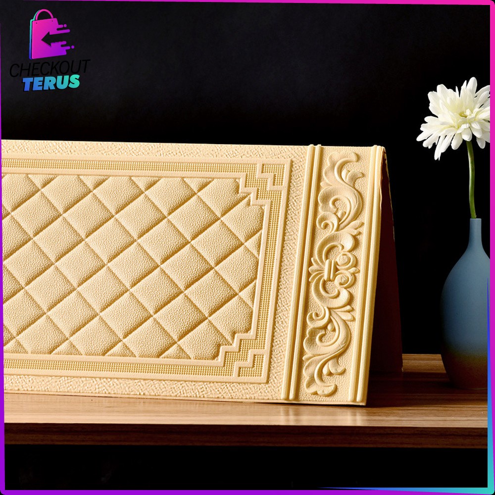 CT C217 C224 Wallpaper 3D Foam Motif Bata Sticker Dinding Wallfoam Dekorasi Kamar Stiker Tembok Ruang Tamu