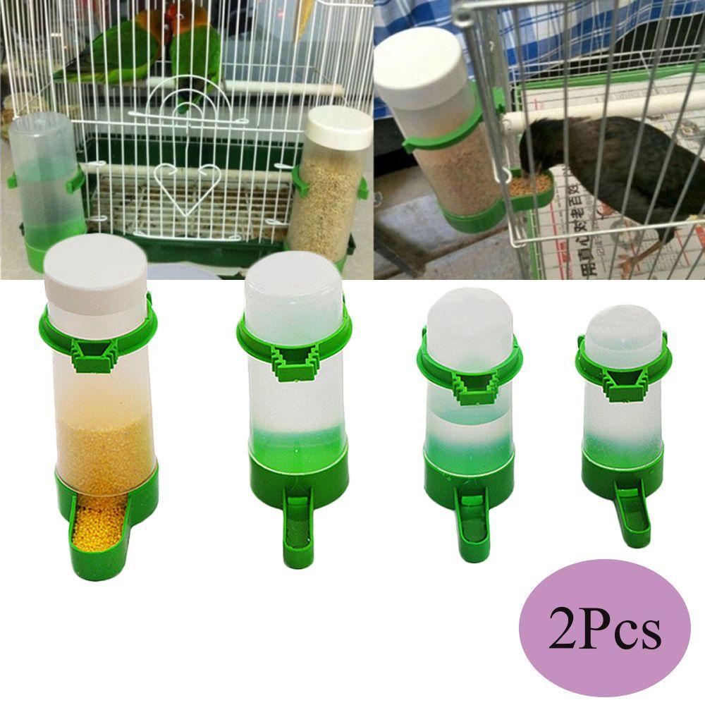 Chookyy 2Pcs Pet Water Drinker Safety Peralatan Makanan Praktis Klip Kandang Budgie Food Feeder