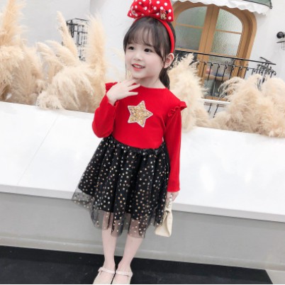 Plazababyku DRESS JOYFULL STARS EBV Baju Dress Anak Perempuan Import 6 bulan - 6 Tahun