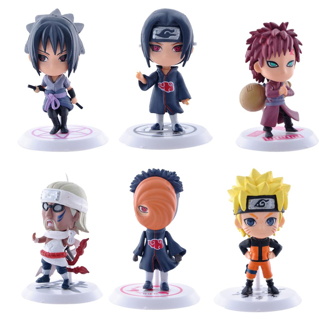 Mainan Action Figure Anime Naruto Shippuden Hinata Sasuke Itachi Kakashi Gaara Q Version Bahan PVC 24 Gaya Untuk Hadiah Ulang Tahun Anak