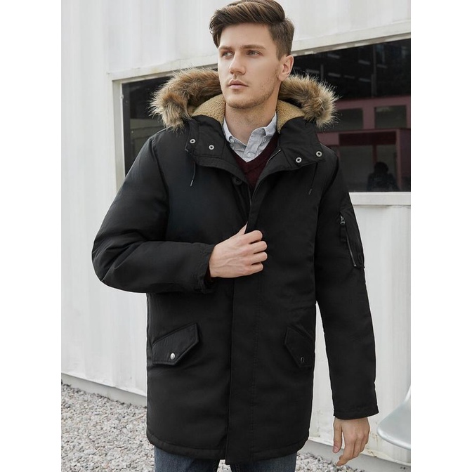 Jaket Old Navy Goose Down Hooded Parka Jacket Black Original Winter