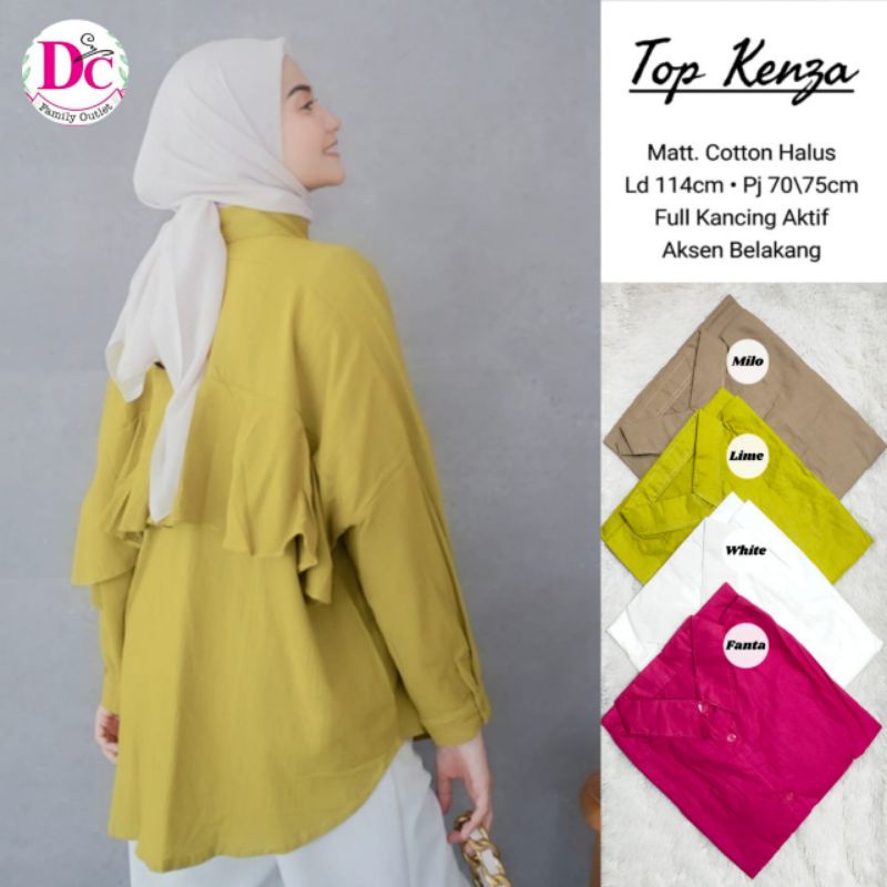 Top Kenza / Blouse Kemeja Katun Oversize