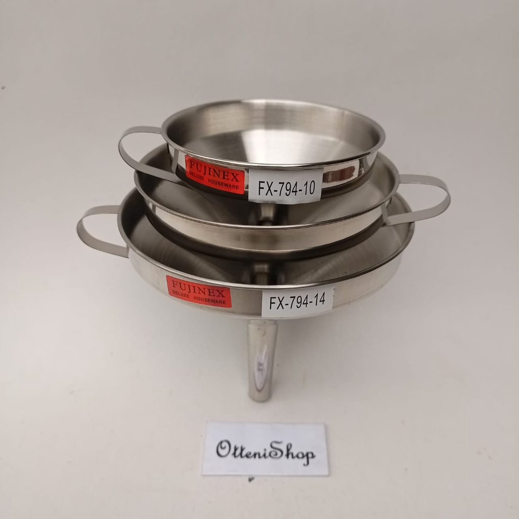 Corong stainless steel 304 Merk Fujinex air minyak oli serbaguna