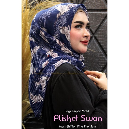 Jilbab Segi Empat Motif Plisket Polycatton Ori Nazilla-3
