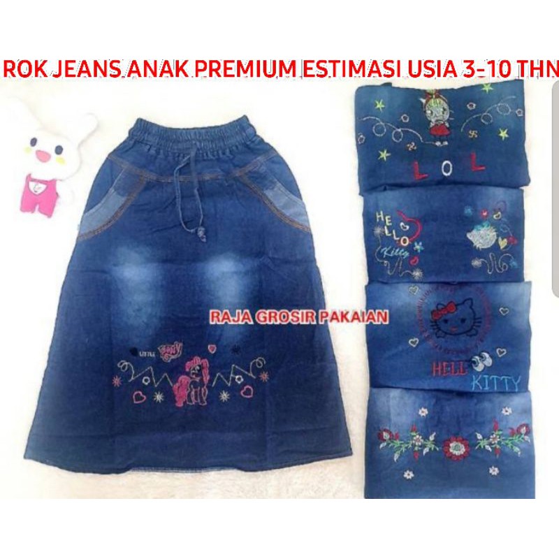 Rok Jeans Anak Premium  3-10 Thn