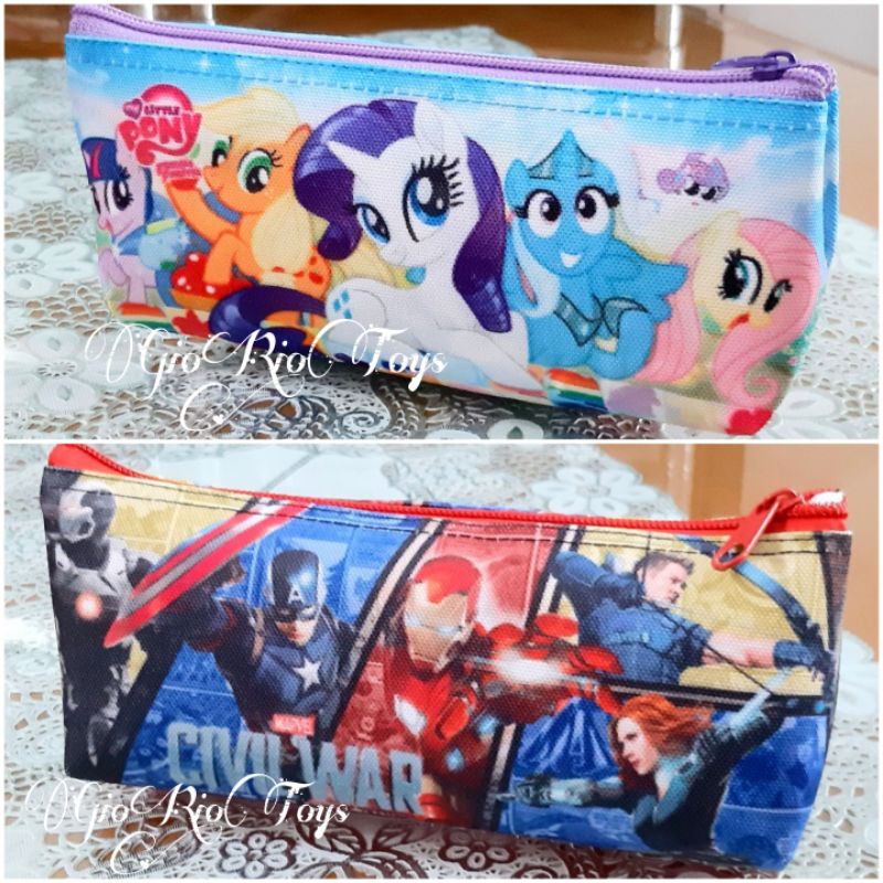 

Tempat Pensil Anak Karakter Avengers, Marvel, Little Pony Ada Resleting / Pencil Case / Kotak Pensil