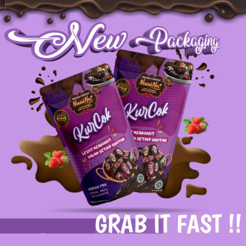 

[AW Faeyza] Kurma Coklat By naaina kemasan pouch . kurcok naaina pouch. kurcok strawberry mede keju